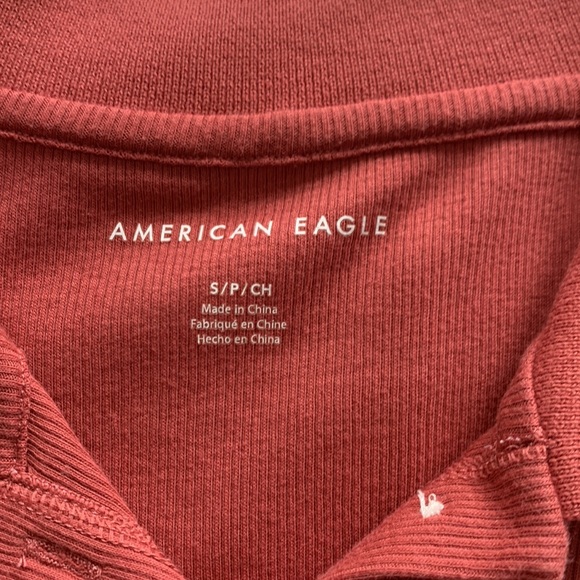 American Eagle button up cropped polo - Picture 2 of 2